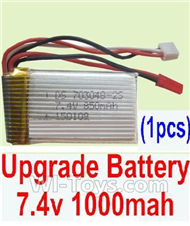 MJX X601H X601 Spare Parts-26-04 Upgrade 7.4v 1000mah Battery(1pcs),MJX X601H X601 RC Quadcopter Drone Spare Parts Replacement Accessories